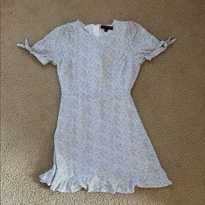 Banana Republic White Dotted Mini Dress